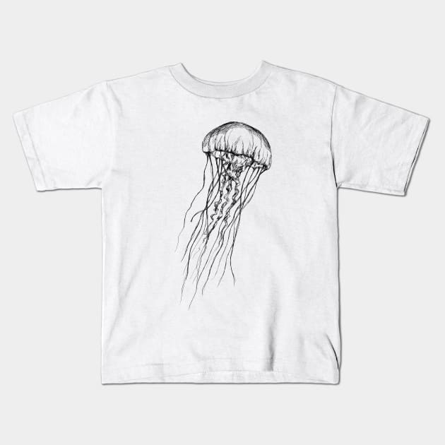 Jellyfish print Kids T-Shirt by rachelsfinelines